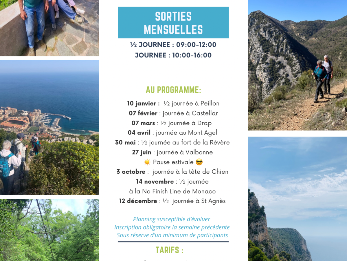 Sorties randonnées mensuelles